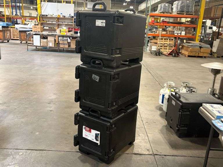 (3) Cambro UPC300 Insulated Food Pan Carriers (Some latches missing)