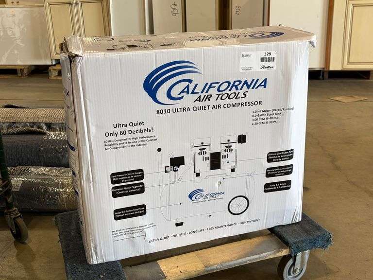 California Air Tools 8010 Ultra Quiet Air Compressor, 1.0 HP, 8.0 Gallon, Electric
