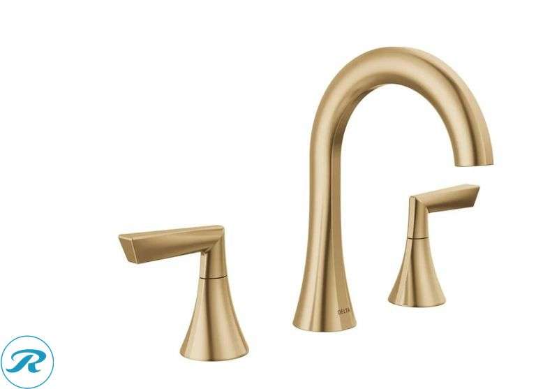 Delta: Rinna Two Handle Widespread Bathroom Faucet, "Champagne Bronze"- New