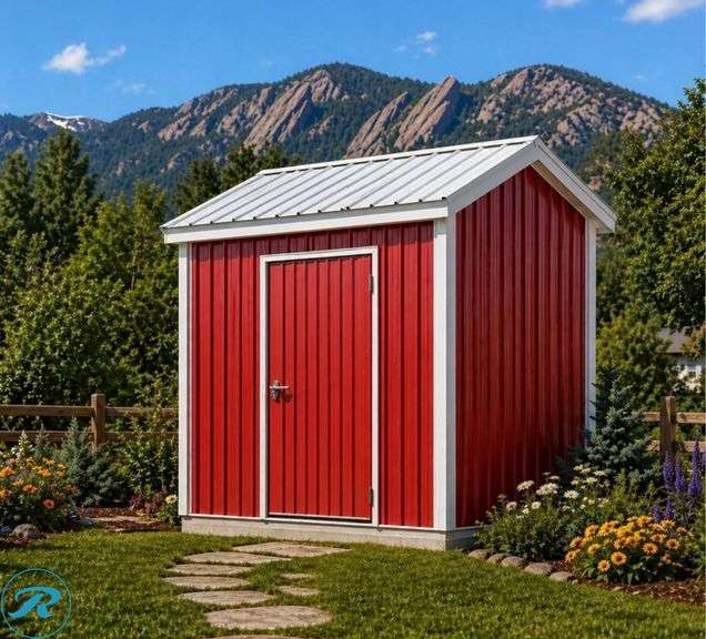 DIY - 6’x 8’ Garden Shed - Metal Siding - Galvanized Roof & Trim - Heavy duty - Ready Now