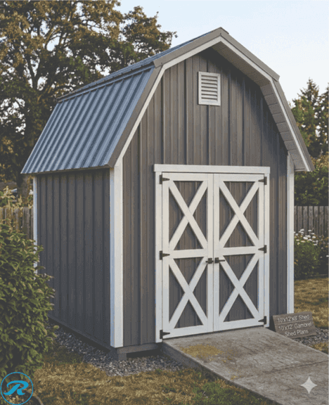 DIY - 10'x12' Storage Shed - Metal Siding - Galvanized Roof & Trim - Heavy duty - Ready Now