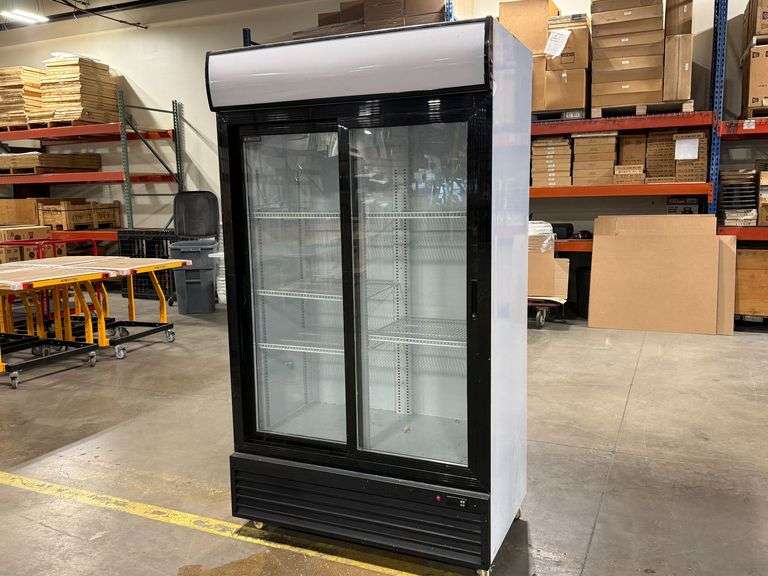 Procool Model CSD-1000S Glass Door Refrigerated Merchandiser with Casters