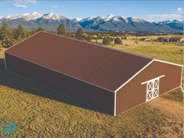 DIY KIT: ASSEMBLY REQUIRED: 60x100x16 Pole Barn KIT "Larkspur Buildings Provide Professional Square Alignment And Structural Opening For Only $2900 And Professional Trusses Installation For Only $2900" Trusses, Lumber, Siding & Roofing - Plans & Instructions Included. Code compliance for 30 Snow load (Can upgrade for additional cost)