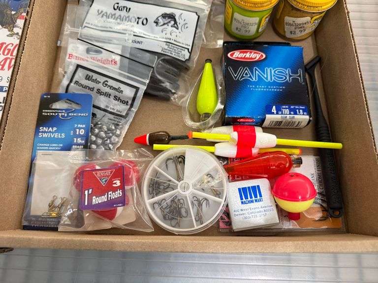 Assorted Fishing Lures, Hooks, Floats, Sinkers, Line, and Bait - Roller Auctions