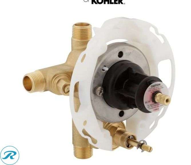 Kohler 1/2" Pressure-Balancing Valve with Push-Button Diverter and Screwdriver Stops - New/Open Box