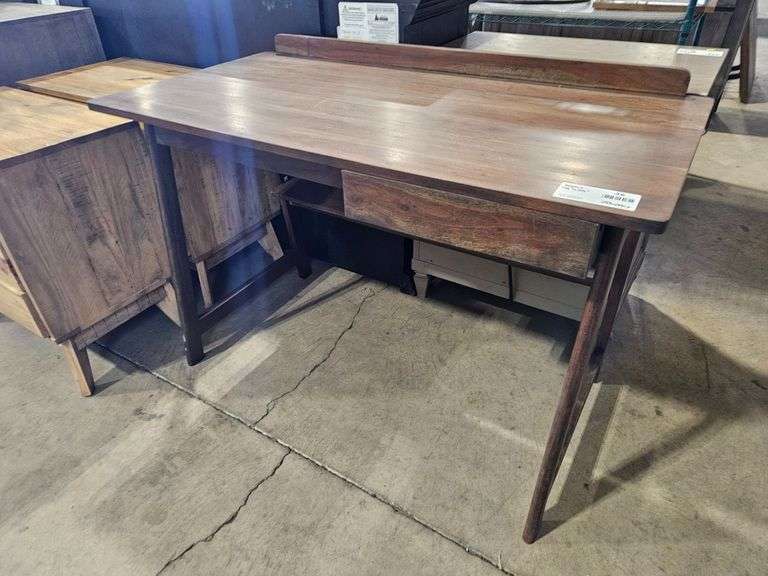 Wood Writing Desk With Drawer, 46"x24"