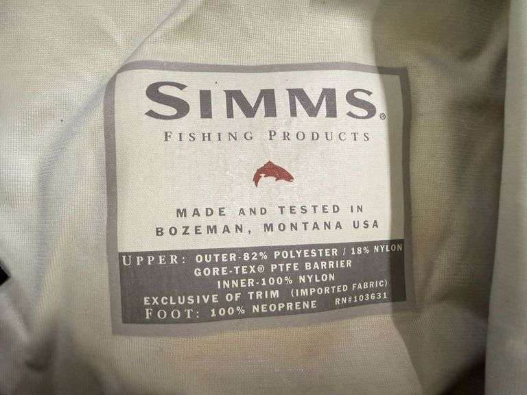 Simms Gore-Tex Fishing Waders With Neoprene Feet, Size XL-Long - Roller Auctions