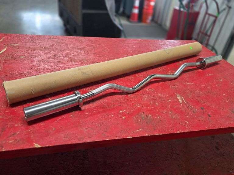 (2) New Rage Fitness Olympic EZ Curl Bars - Roller Auctions
