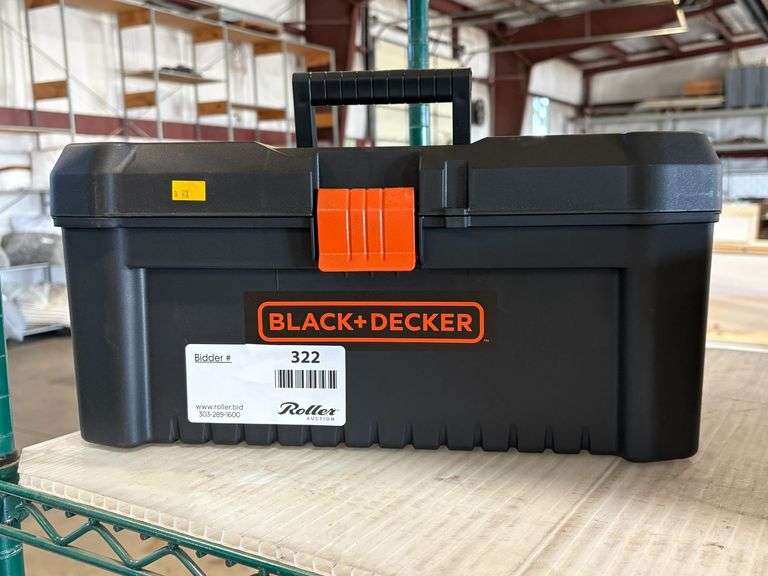 Black+Decker Plastic Tool Box with Removable Organizer Tray