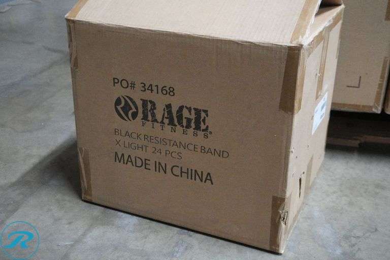 (48) Rage Fitness Black Resistance Band Extra Light - Roller Auctions