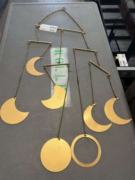 Gold Metal Moon Phase Wall Hanging Decoration