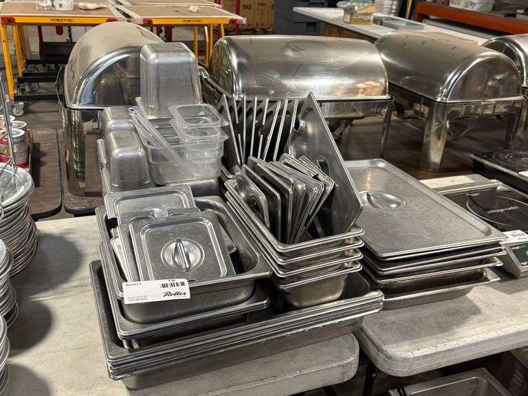 Assorted Steam Table Inserts and Lids