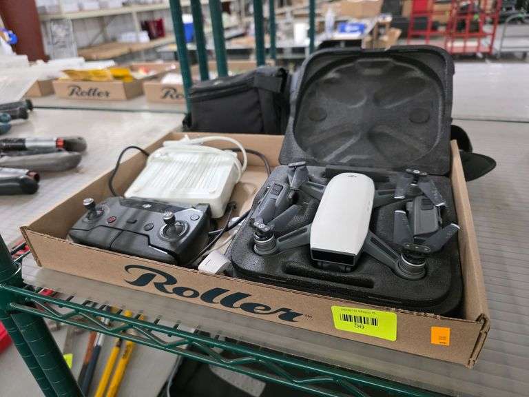 DJI Spark Model MM1A Drone With Controller, Charging Hub, Batteries, Soft Case