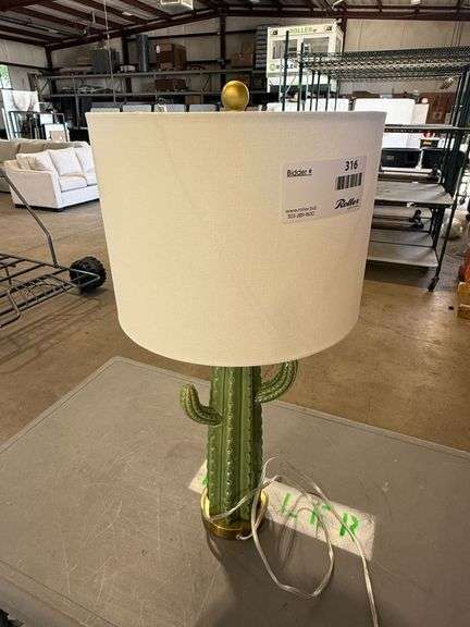 Cactus Ceramic Table Lamp With Fabric Shade