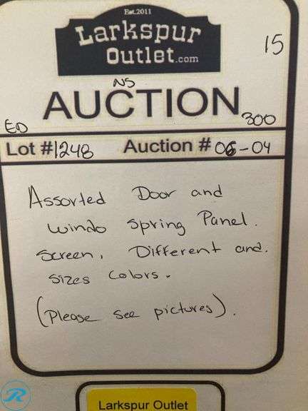 Assorted Door and Windo Springs Panel Screen, different and sizes Colors. (Please see Pictures) - Roller Auctions
