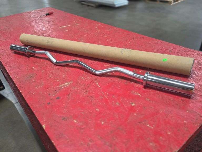 (2) New Rage Fitness Olympic EZ Curl Bars