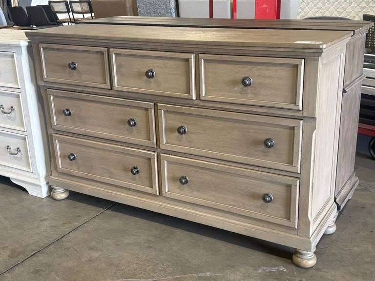 Wood Dresser, 7-Drawer, 65" x 18"