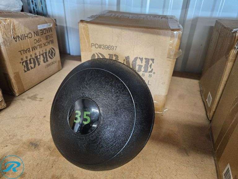 (2) New Rage Fitness Slam Ball, 35lb - Roller Auctions