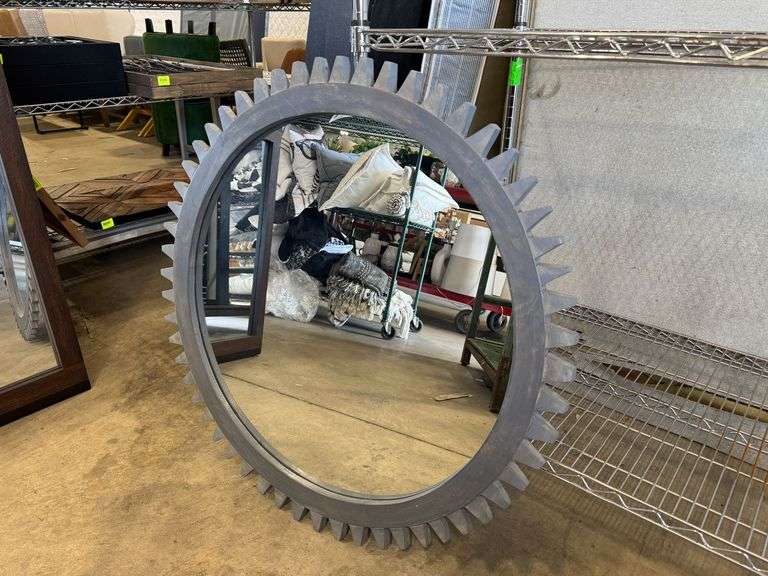 Attic Products Gear-Shaped Decorative Wall Mirror, 36" Round