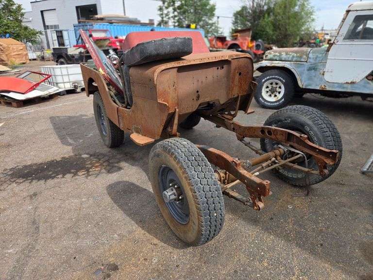 Willys Jeep CJ2A Project Body, Frame, Windshield, Hood, Seat