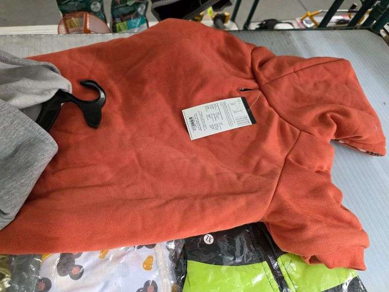 Assorted Dog Apparel, Hoodies, Vests, and Shirts, Various Styles and Materials - Roller Auctions