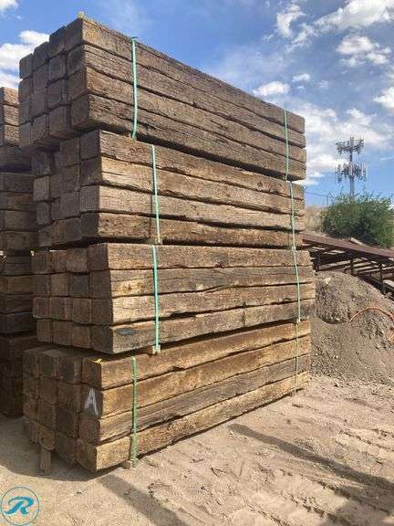 (64) Very Hard To Find Hard Wood Premium Reclaimed Solid Railroad Ties, Hight Quality 9-Ft