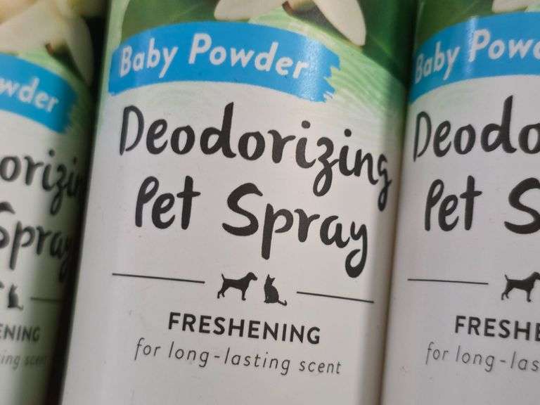 (10) TropiClean Baby Powder Deodorizing Pet Spray Bottles - Roller Auctions
