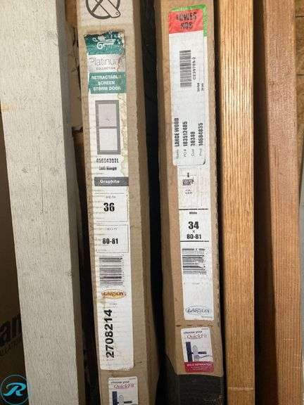 (15 items total) - Assorted Storm Doors And Interior Doors , Starting From 24-in x 80-in TO 36-in x 80-in Differents Colors And Models ( Some Have Minor Damage And Storage Stains , Storms doors May missing Parts. Please See Pictures) - Roller Auctions