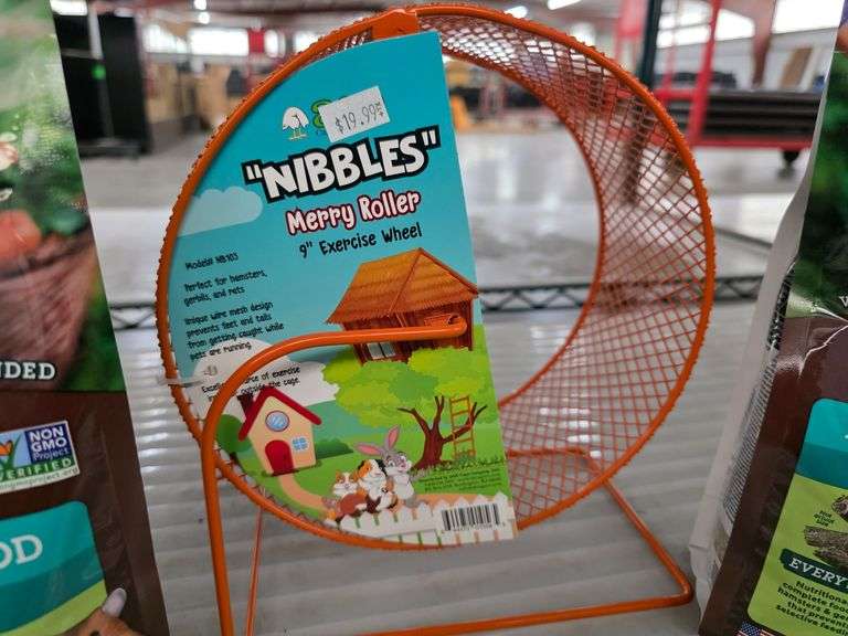 Oxbow Garden Select Hamster & Gerbil Food, Zymox Small Animal & Exotic Topical Solution, Nibbles 9" Exercise Wheel - Roller Auctions