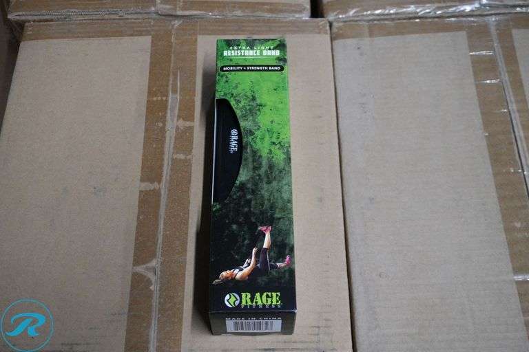 (48) Rage Fitness Black Resistance Band Extra Light