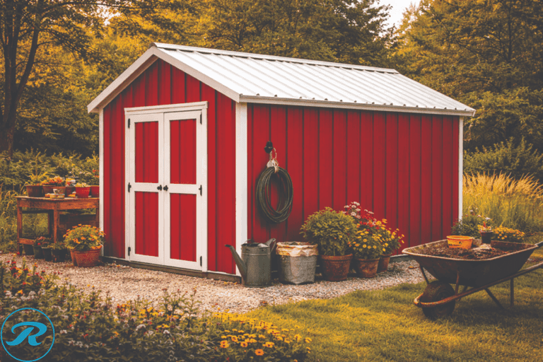 DIY - 8'x12' Garden Shed -Metal Siding - Galvanized Roof & Trim - Heavy duty - Ready Now - Roller Auctions