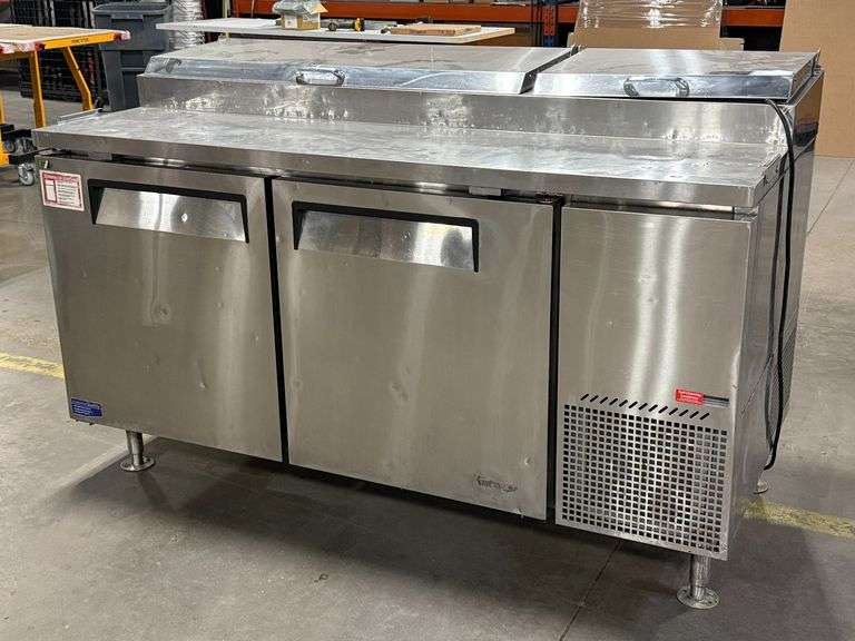 Turbo Air TPR-67SD-N 2-Door Refrigerated Pizza Prep Table
