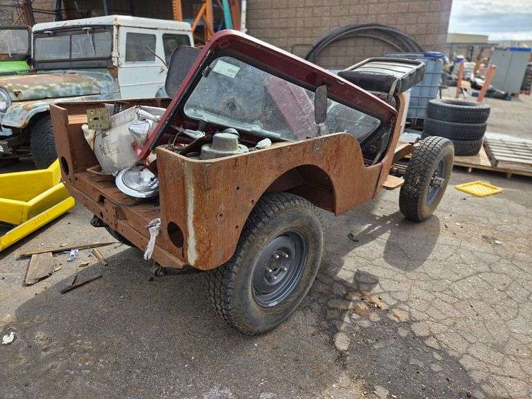 Willys Jeep CJ2A Project Body, Frame, Windshield, Hood, Seat - Roller Auctions