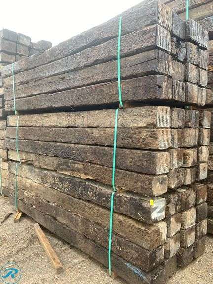 (48) Very Hard To Find Hard Wood Premium Reclaimed Solid Railroad Ties, Hight Quality 9-Ft