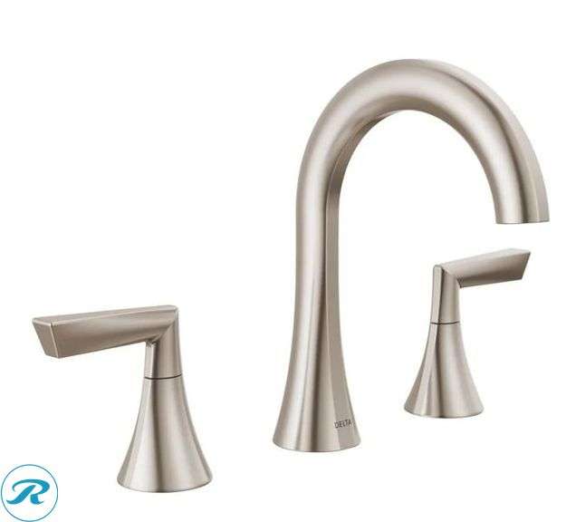 Delta Rinna Two Handle Widespread Bathroom Faucet Brushed Nickel - New
