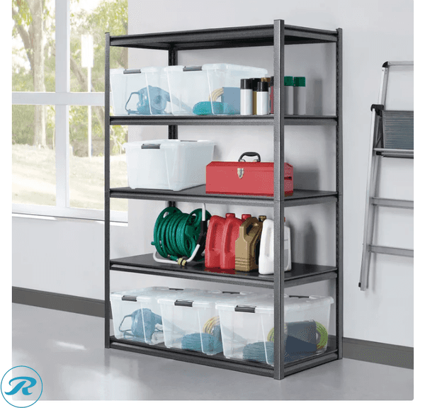 Gorilla Rack Z-Beam 5-shelf Steel Storage Rack, 48“ x 24“ x 72" - Like New/Opened/Wood Cracked/Chipped - Roller Auctions