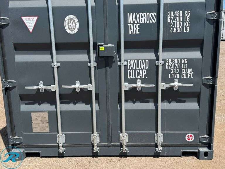 New 2026 20' Steel Storage Container, 8'6" High, 8' Wide, Forklift Pockets - Roller Auctions