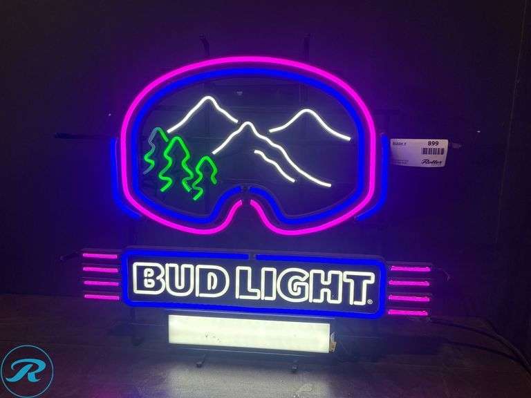Bud Light "Ski Goggles" Lighted Sign