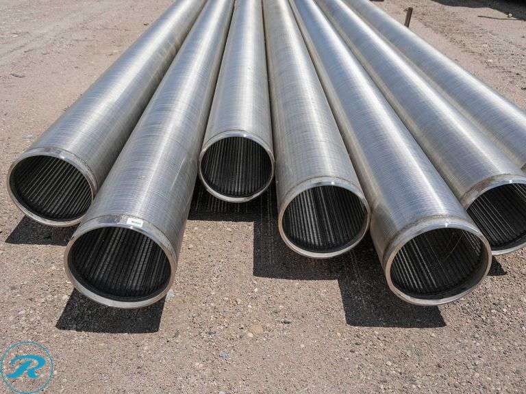 (7) Stainless Steel Sections of Pipe, 20' Long and 12" Diameter - Roller Auctions