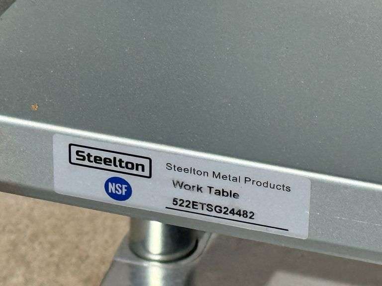 Steelton Stainless Steel Work Table With Undershelves, 24" x 48" - Roller Auctions