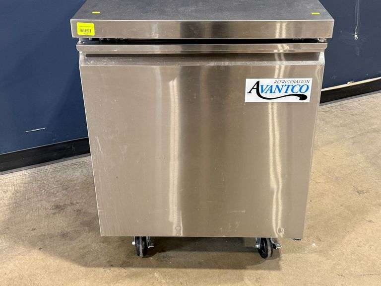 Avantco 178SSUC27RHC Undercounter Refrigerator with Casters - Roller Auctions