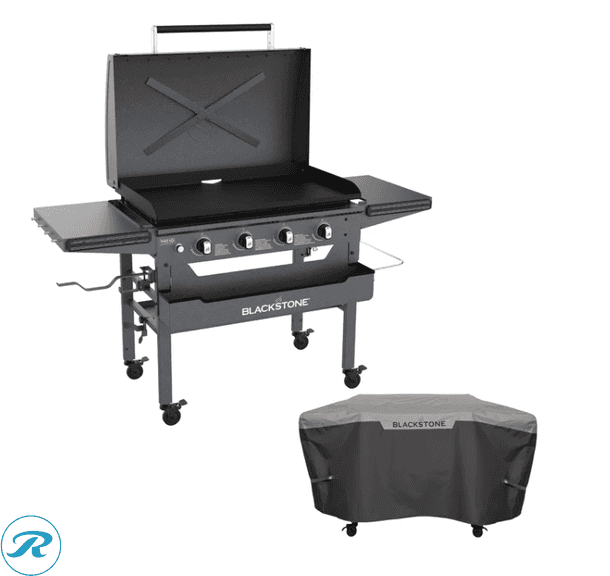 Blackstone 36” Omnivore Griddle with Hinged Hood and Soft Cover - Like New/No Box/Missing Hardware