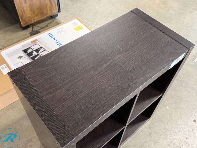 Black 4-Cube Storage Unit, 31" x 30.5" x 15.5" - Roller Auctions