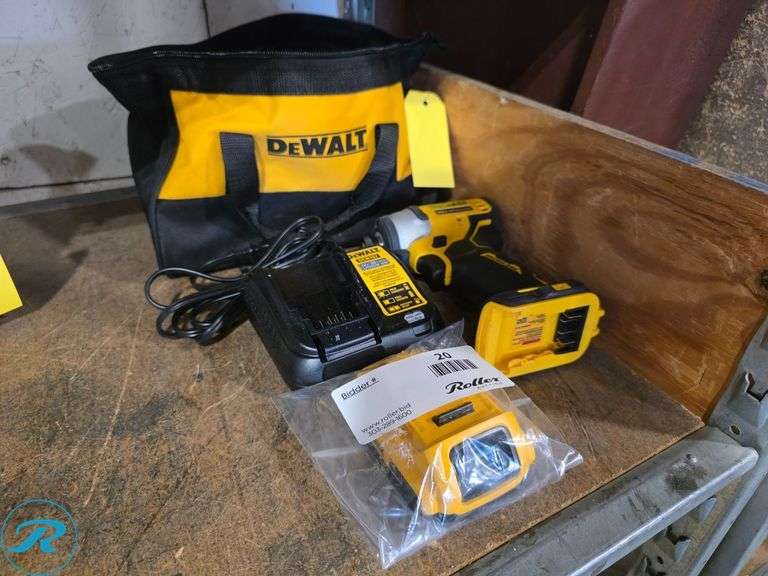Dewalt DCF809 20V Cordless Impact Driver Kit with Battery, Charger, and Bag