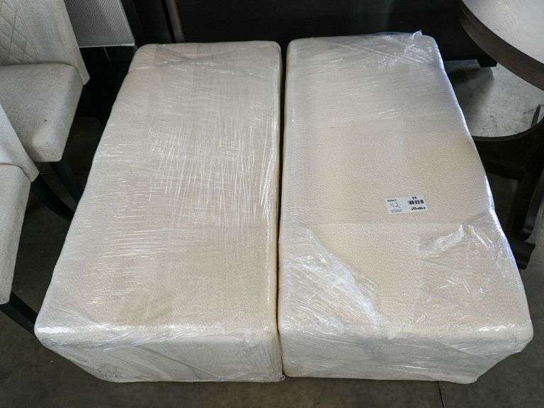 (2) Upholstered Rectangular Ottomans, 46” x 22” - Roller Auctions