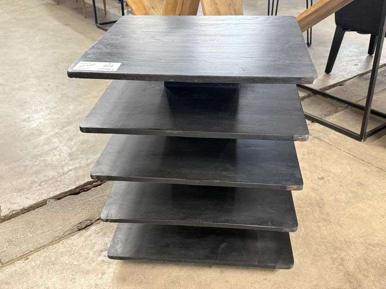 Black Multi-Tier Rotating Display Shelf, 22" x 20" - Roller Auctions