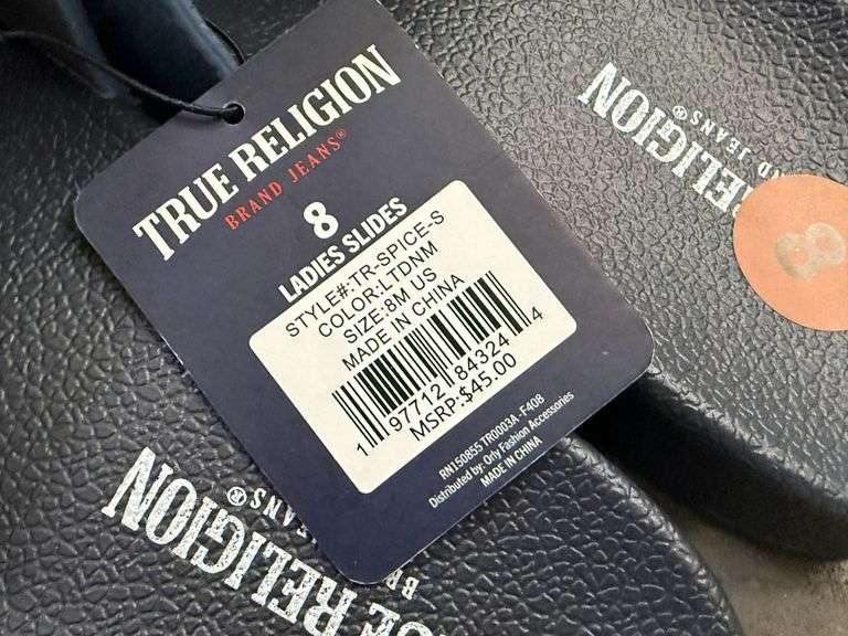 True Religion TR-SPICE-S Ladies Slides, Size 8 - Roller Auctions