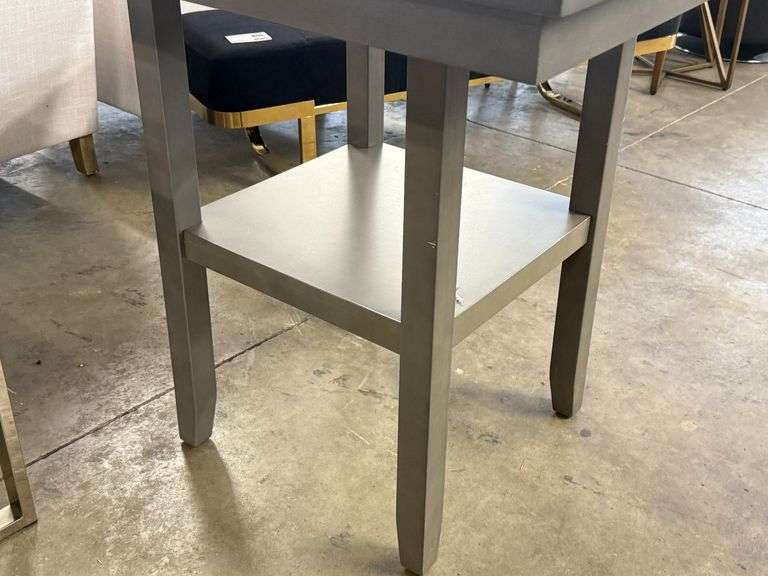 Metal Table With Lower Shelf, 40" x 40" - Roller Auctions