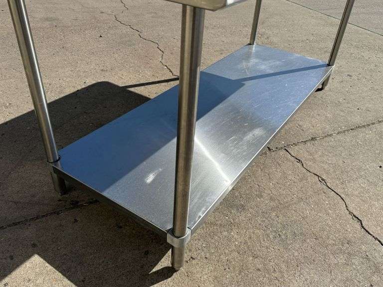 Stainless Steel Work Table with Undershelf, 72" x 30" - Roller Auctions