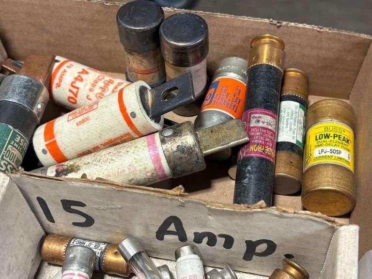 Tray of Assorted Fuses: Fusetron, Cooper, and Fuji Industrial - Roller Auctions